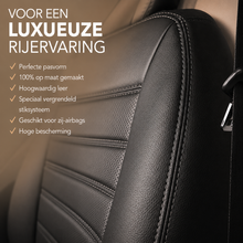 Sitzbezüge Opel Vivaro 2014 - 2019 – Fezz Schwarz – Sitzbezüge aus Kunstleder – perfekte Passform (Sitz/Doppelsitzbank-mit geteilter Sitzfläche und geteilter Rückenlehne der Doppelsitzbank)