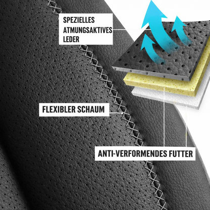 Sitzbezüge Ford E-Transit 2022 - heute – Miami schwarz – perfekte Passform (Sitz/Sitz)