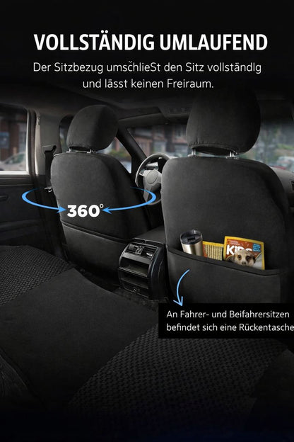 Sitzbezüge Ford E-Transit Custom 2023 - heute – Prestige schwarz – perfekte Passform (Sitz/Sitz)